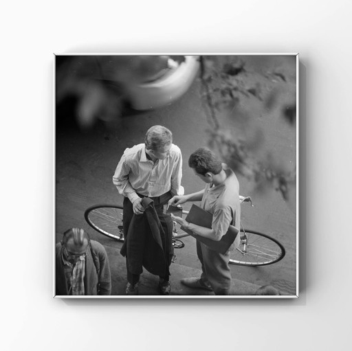 1x 2 men and a racing bicycle (1965) documentary photography