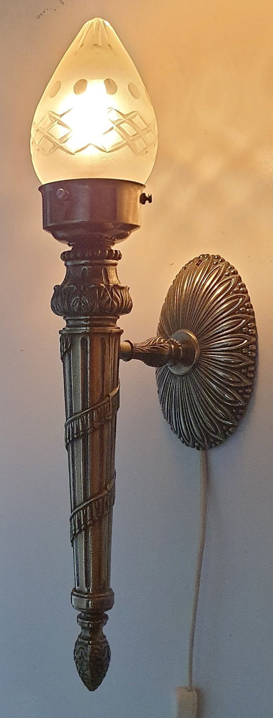 Image 1 of 2 lampade da parete / torce in stile Art Déco Impero