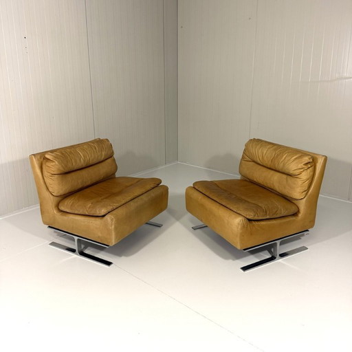 Poltrone Speciali Cromo & Pelle Anni '60 – fauteuils, Chrome