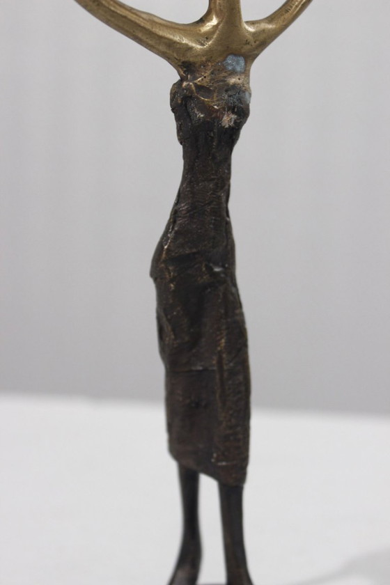 Image 1 of Patinated bronze sculpture, 20th century, female subject, signed