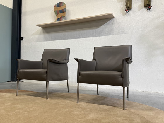 Image 1 of 2 Design on Stock Limec armchairs Boca leather