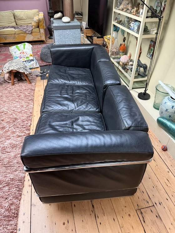 Image 1 of LC2 3-seater sofa black leather