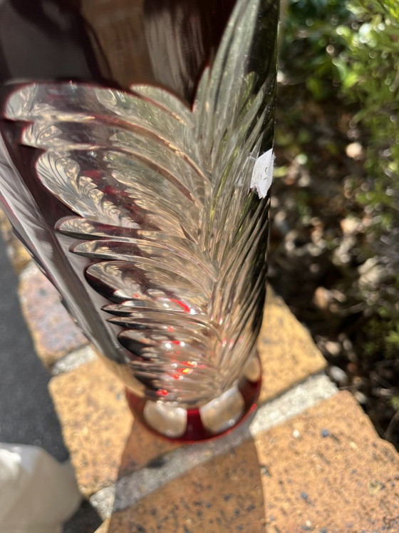 Bicolour French Art Deco Crystal Vase (photo 3 of 9)