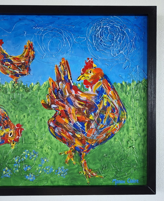 Image 1 of Manou Claire - Three Happy Chicken