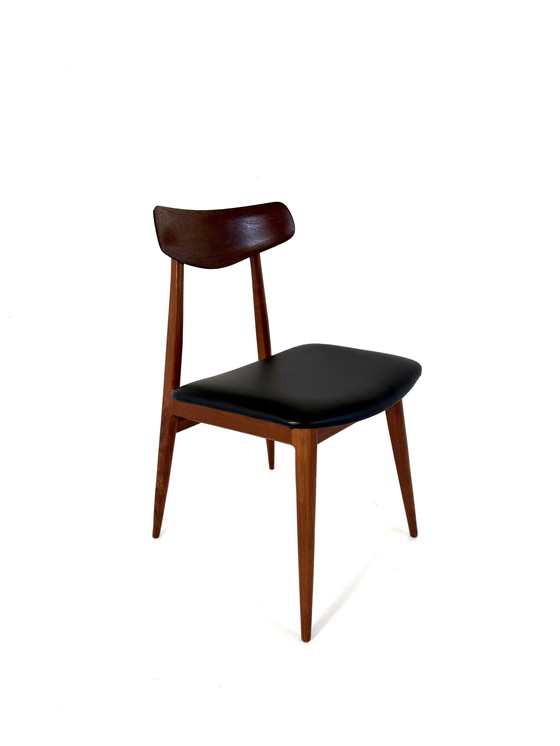 Image 1 of Set di 6 sedie da pranzo danesi, componibili e abbinabili, anni '60.