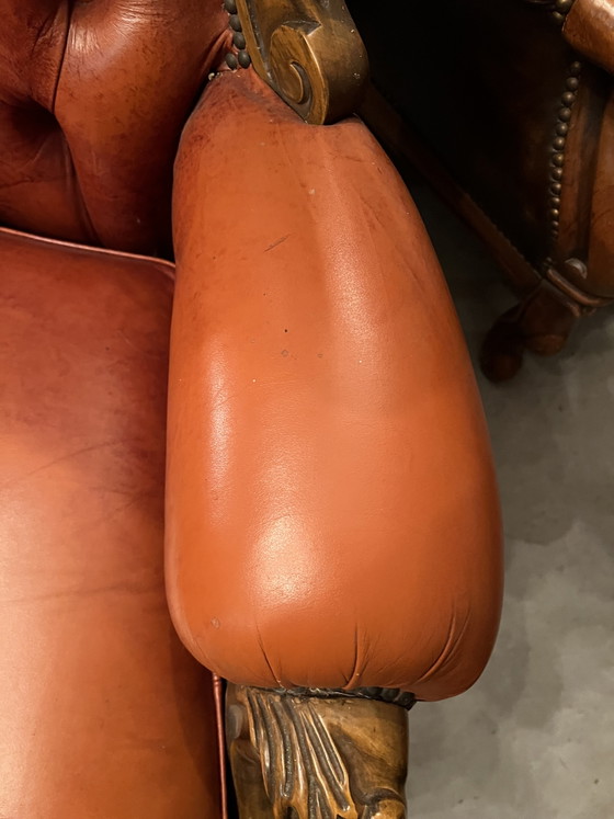 Image 1 of Chesterfield barok leder cognac 