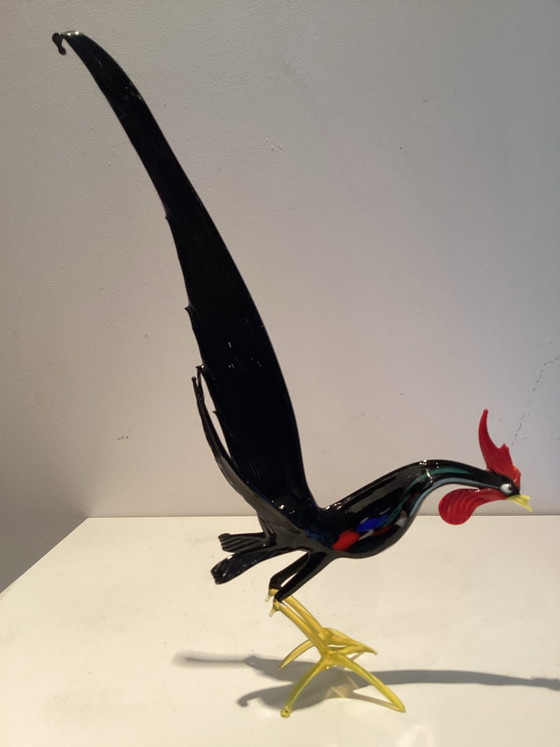 Zeldzame Bimini Wenen Paradijsvogel-Ar Deco  Lampwork Glas-26 cm. – Sculpture (photo 2 of 8)