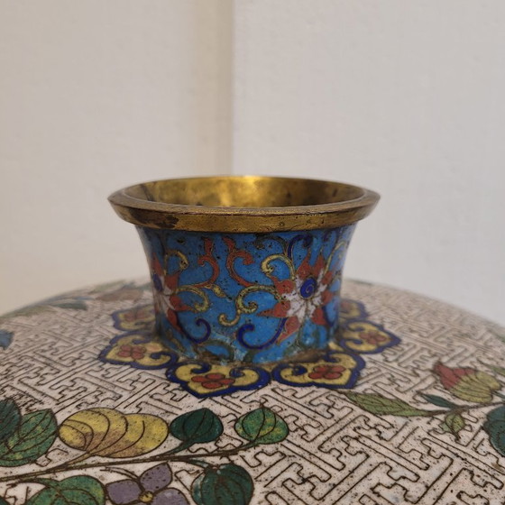 Image 1 of Vase en émail cloisonné, Dynastie Qing, 1900 - Chine