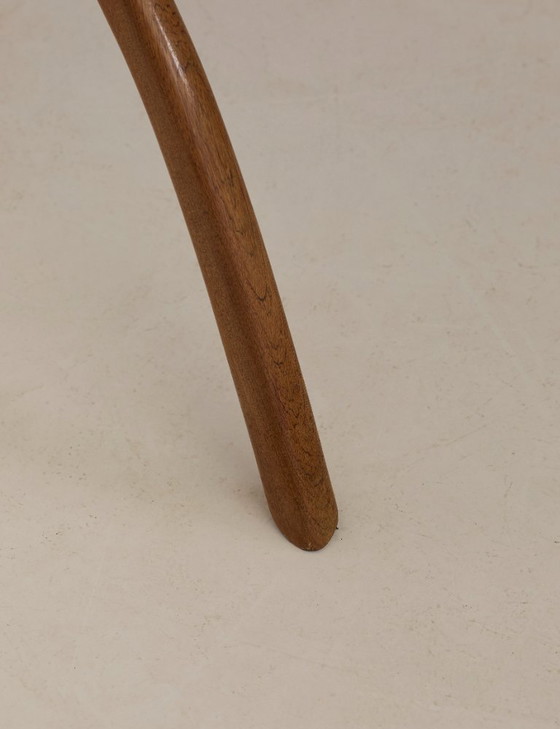 Image 1 of Vintage handcrafted folding chair in solid Iroko wood, circa 1970