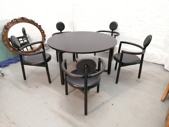 Image 1 of Ensemble de salle à manger série PAN de Rosenthal Vico Magistretti, 5 chaises + table rare