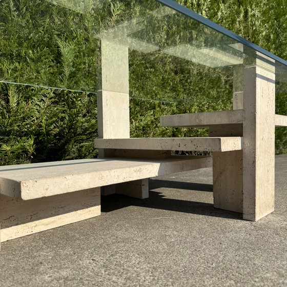 Image 1 of Tableaux Brutalist travertin