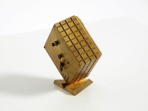 Image 1 of Rare, very beautiful small 1960s mechanical brass alarm clock table clock from Europa