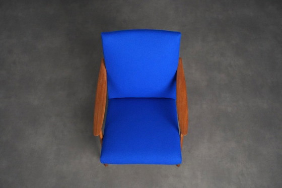 Fauteuil Scandinave Moderne, Danemark, années 1960 – Wool, Vintage (photo 6 of 9)