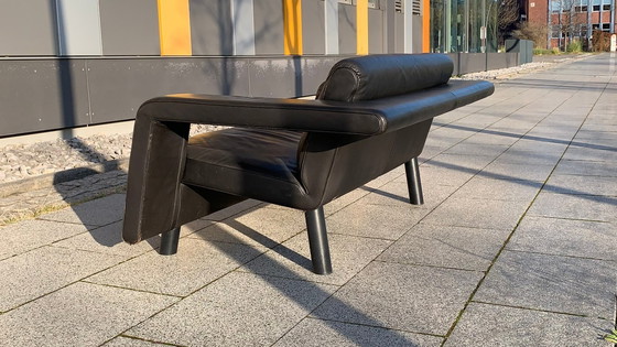 Image 1 of ABSOLUTE RARITY - SOFÁ DE DISEÑO DE SEDE DS 107 Cuero negro