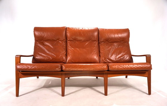 Image 1 of Komfort 3-seater leather sofa by Arne Wahl Iversen, 1960