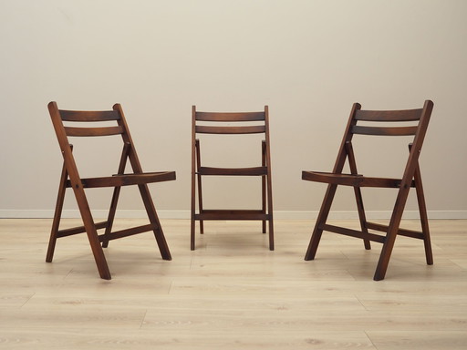 Ensemble de trois chaises en pin, 1990S, Scandinavian Design, Manufacture : Danemark