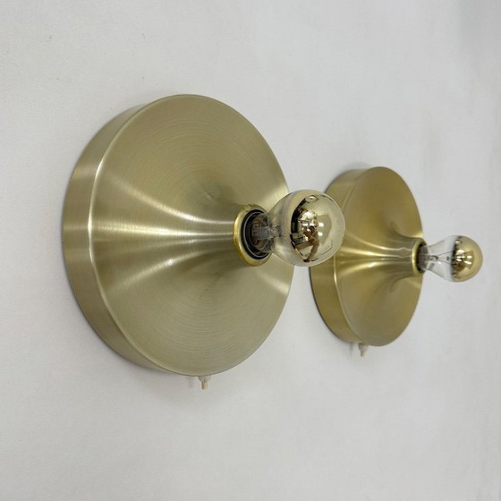 Image 1 of Lampada a disco honsel space age di design di metà secolo, anni '70, attribuita a Charlotte Perriand per les arcs