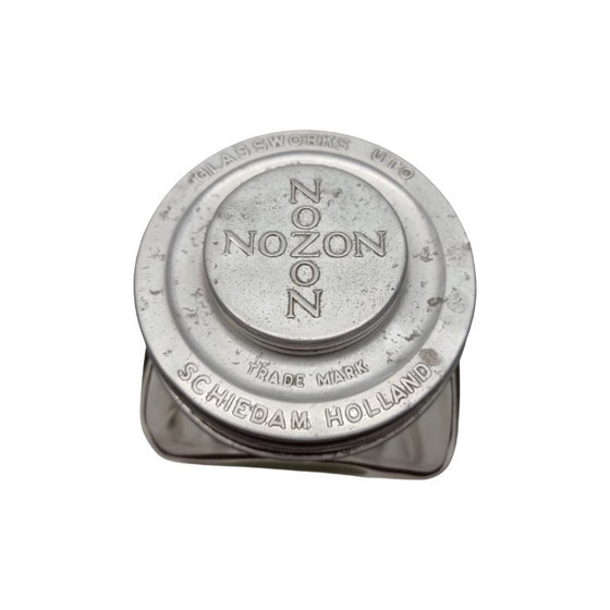 Image 1 of Antiguo tarro de tabaco de cristal Nozon, década de 1940/1950