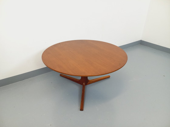 Image 1 of Table Basse Ronde Scandinave Danoise Vintage Bernhard Pedersen & Son en Teck des Années 60