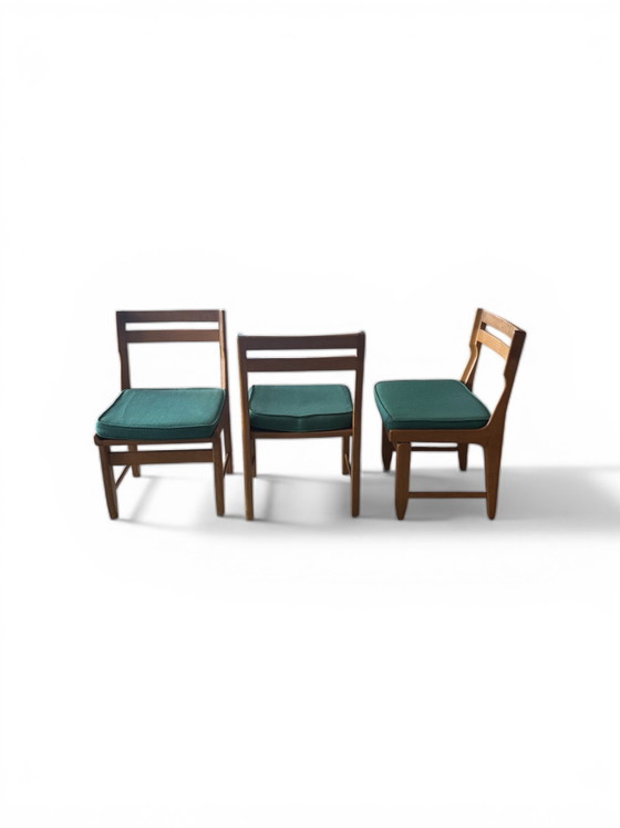 Image 1 of Set van 6 eikenhouten stoelen "Raphaël" van Guillerme & Chambron voor uw huis.