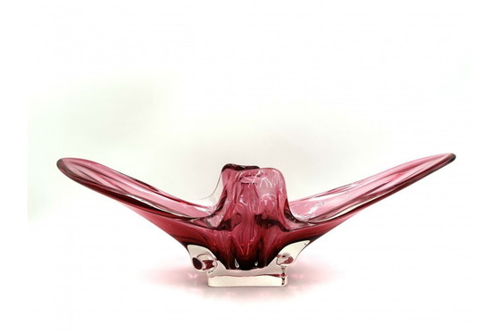 Image 1 of Rosa Glastablett, Italien, 1970er Jahre