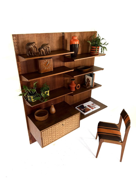 Vintage Modulair Teakhouten Wandsysteem ‘60 – Wandkast, Wood, Metal (photo 4 of 15)