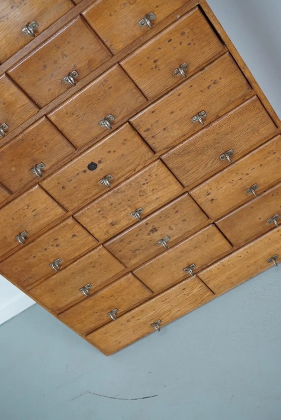 Image 1 of Vintage Duitse grenen en eiken apothekerskast, jaren 1950