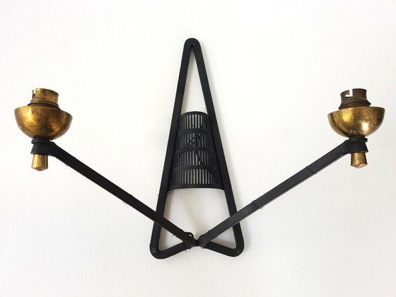 Image 1 of SET DI 3 APPLIQUE VINTAGE ANNI '50, ACCIAIO E OTTONE, STILE ROCKABILLY ANNI '50