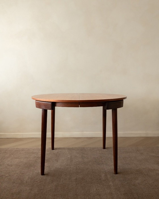 Ensemble de Salle à Manger Roundette Mid Century en Teck par Hans Olsen pour Frem Røjle, 1950s, Set de 5 (photo 10 of 25)