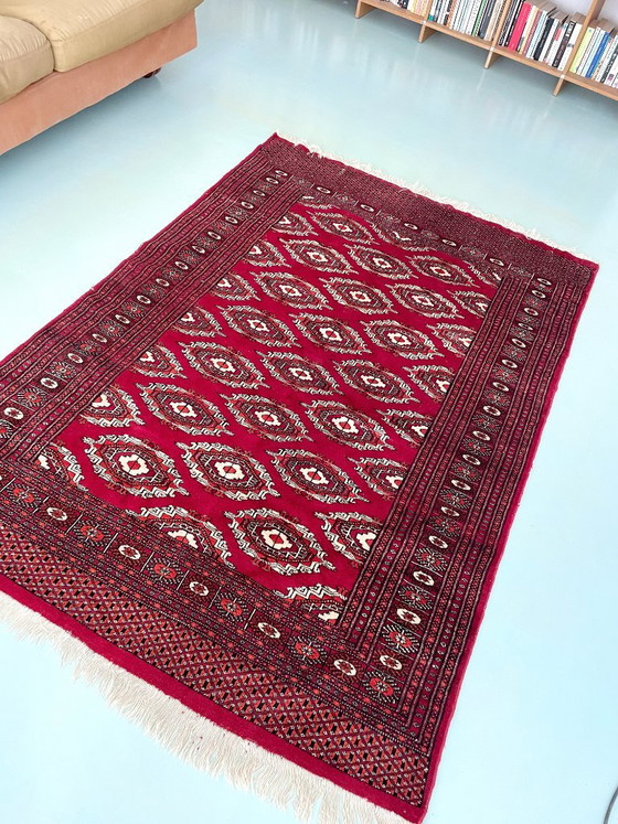 Tappeto Bukhara annodato a mano turkmeno 182x126 cm rosso Tappeto Orientale – Tappeti, Lana (photo 5 of 8)