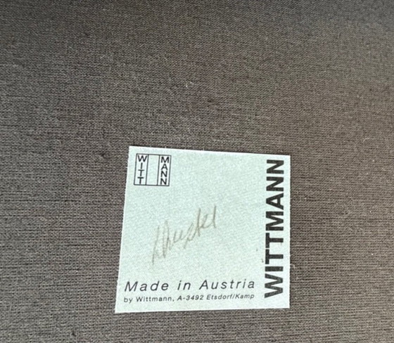 Image 1 of Elegante set van 6 leren eetkamer-/vergaderstoelen Wittmann