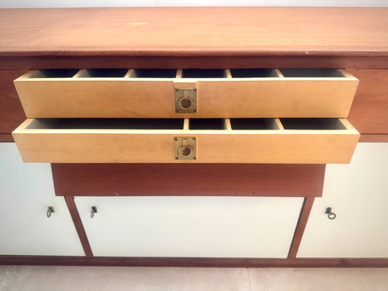 Vintage 50's Hand-Made Wooden Sideboard (photo 7 of 15)