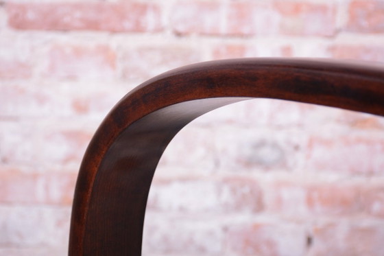 Poltrona Art Déco regolabile restaurata, di Thonet, Faggio, Lucidata, Ceca, anni '20, Poltrone, Tessile (foto 13 di 15)