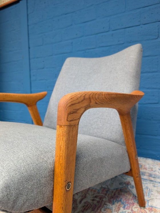 Poltrona vintage, Yngve Ekström per Swedese, anni '60 – Poltrone, Wood, Cotton (photo 10 of 10)