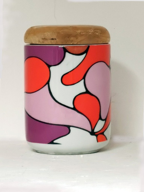 Pop Art Kitchen Canisters Franco Pozzi, Italy 60s set of 4, Pucci attributed (photo 3 of 7)