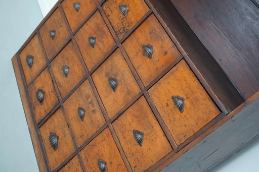 Antique Victorian apothecary cabinet in hardwood and pine