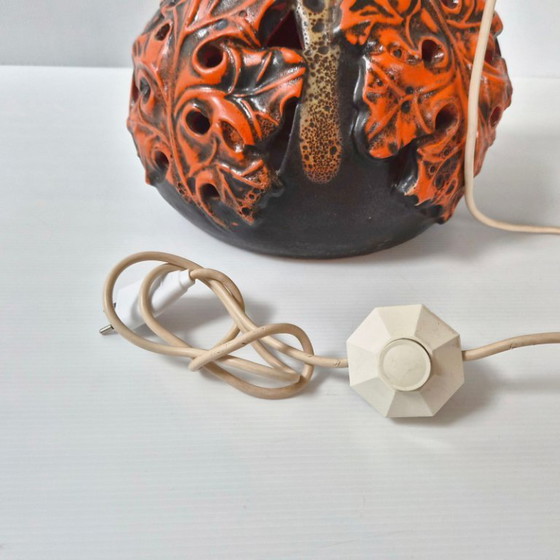 Image 1 of BELANGRIJKE VINTAGE KERAMISCHE LAMP UIT 1970 MET DUBBELE ONTSTEKING, JAREN 70, WEST-DUITSLAND