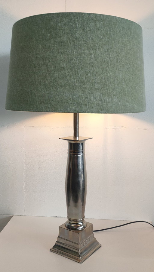 Tall retro table lamp in emperor style.
