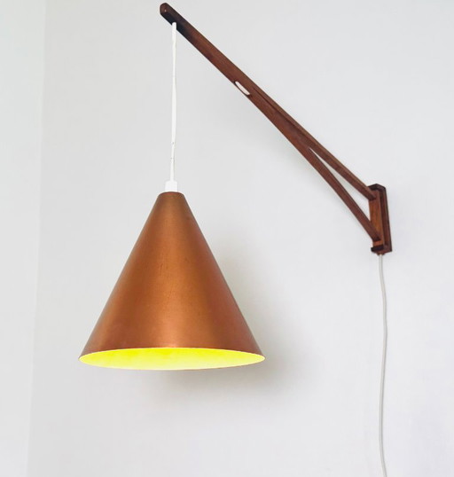 ZWIJFARM BRASS WANDLAMP VAN HANS-AGNE JAKOBSSON VOOR MARKARYD, ZWEDEN, 1960