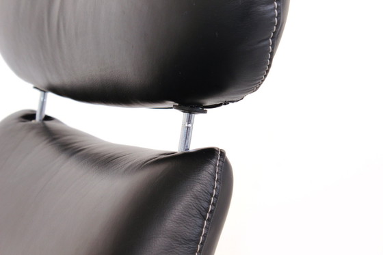 Image 1 of Casi como nuevo! Hjellegjerde / Fjörds Sillón Escandinavo Funcional / Sillón Relax con Cuero, Cromo y Roble