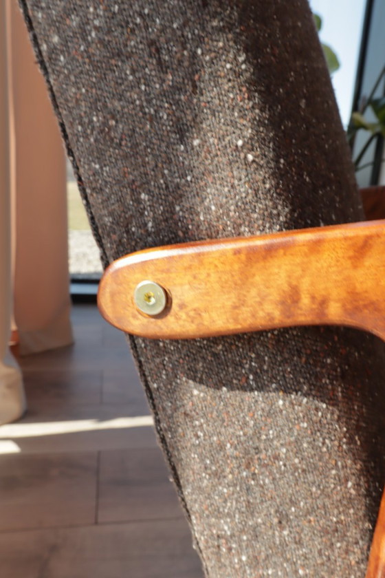 Image 1 of Vintage armchair chocolate granola mid century modern design 1960