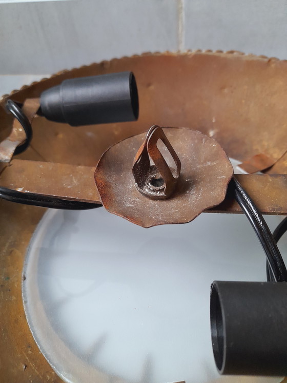 Image 1 of Brutalist sunburst wall sconce, 1960s