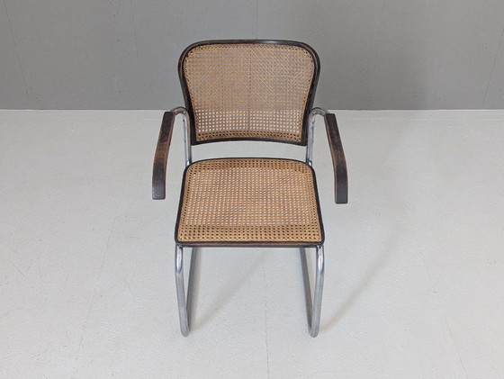 Image 1 of Bauhaus Tubular Steel Armchair K 17 by Robert Slezák, 1930s