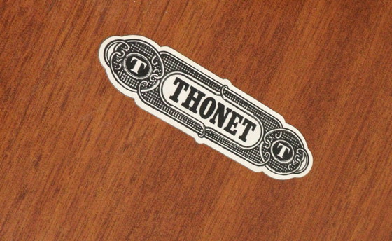 Image 1 of Thonet round 2x extendable dining table vintage table