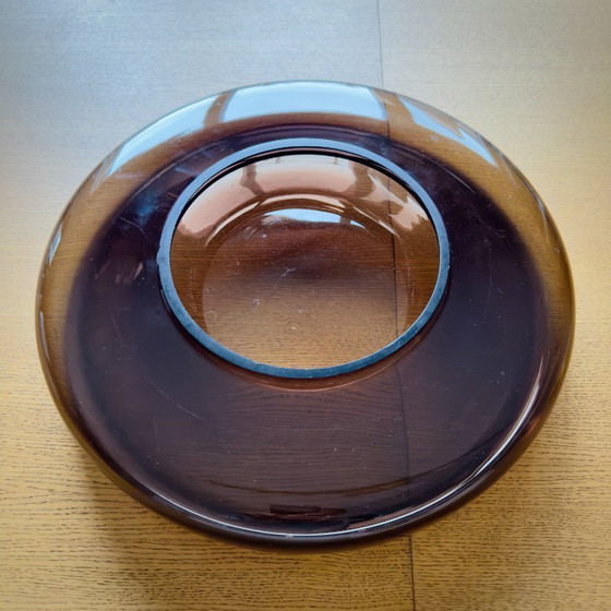 Image 1 of Vintage Scandinavische Amber Glas Schaal
