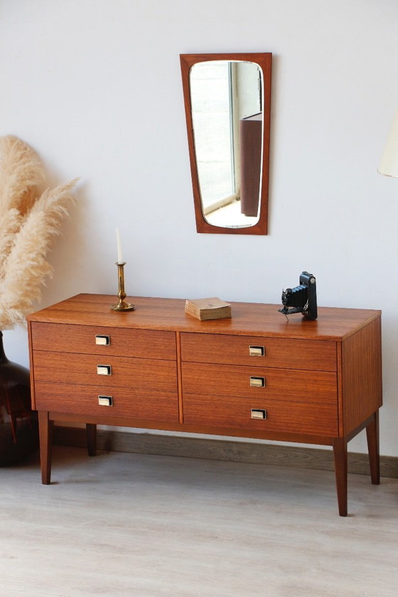 Image 1 of Vintage ladekast van teak en zebrano: elegantie uit de jaren 60