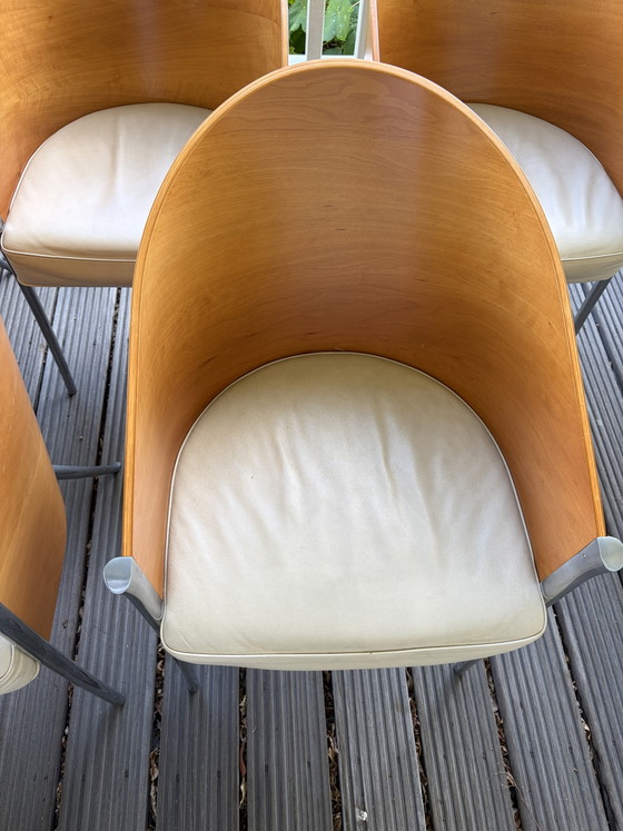 Juego de 6 sillas King Costes de Philippe Starck para Driade – Sillas de comedor, Leather, Metal (photo 9 of 15)