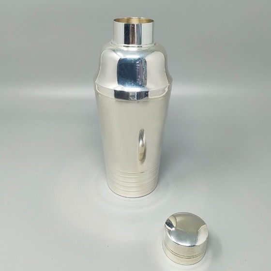 Image 1 of Magnifique gobelet à cocktail en métal argenté des années 1950. Fabriqué en France