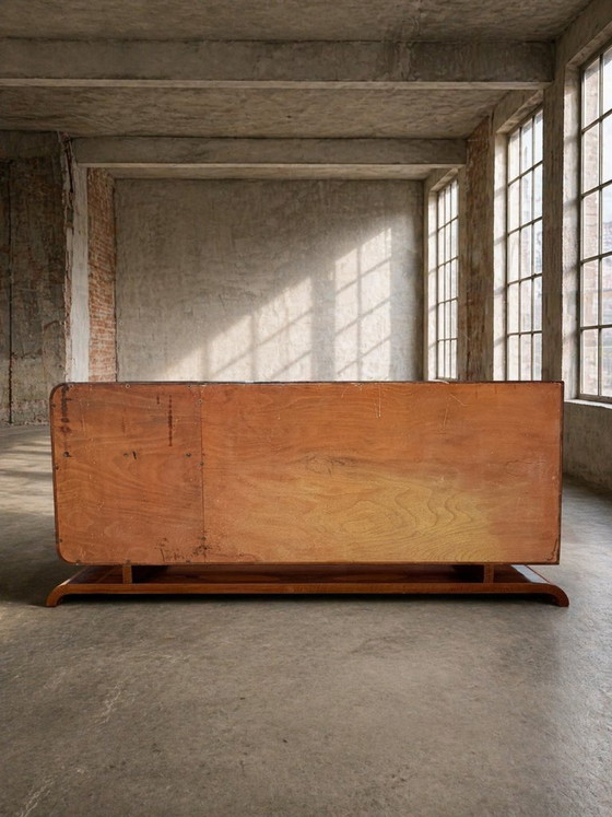 Image 1 of Sideboard/Schrank aus Walnussholz im Art-déco-Stil, 1930er–1940er Jahre, Mitteleuropa