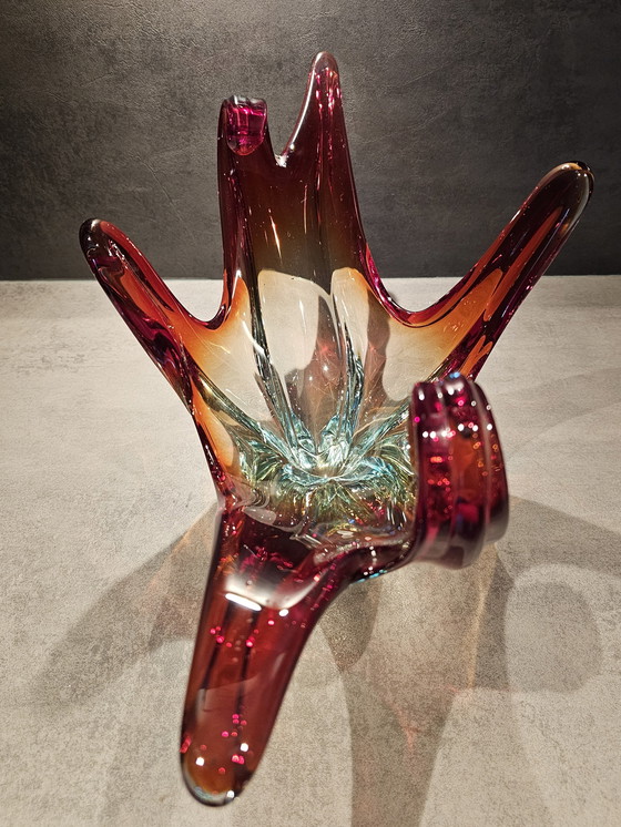 Image 1 of Prachtige kleurrijke vintage Murano schaal